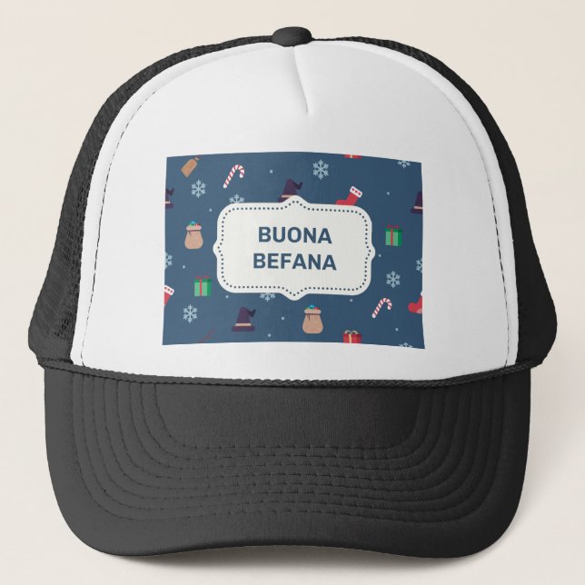 julafton buona Befana Truckerkeps (Framsida)