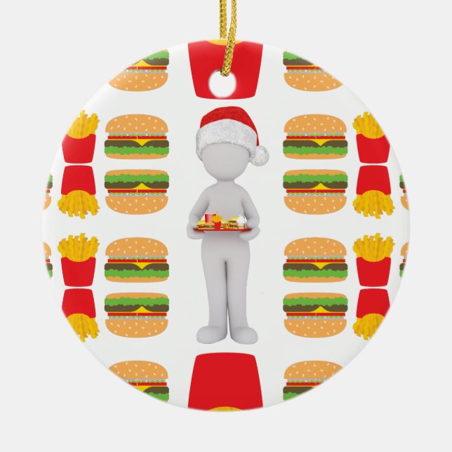 julafton burger jultomten julgransprydnad keramik (Framsidan)