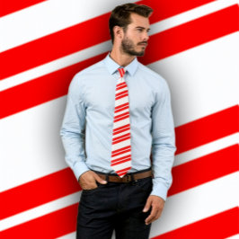 Julafton Candy cane diagonalt tvärrutt (rött och v Slips