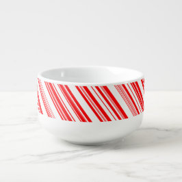 Julafton Candy cane Red White Rand Soppmugg