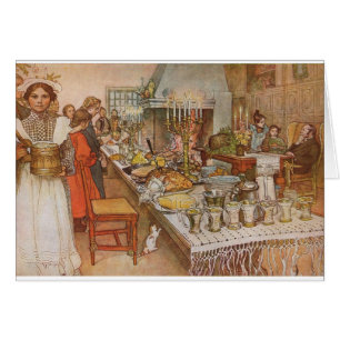 Julafton Carl Larsson 1904 Hälsningskort