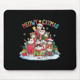 Julafton Cat Lover Meowy Catmas Cat Julgran Lig Musmatta