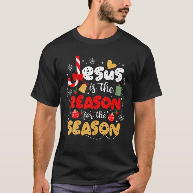 Julafton Christian Jesus är orsaken till T T Shirt (Framsida)