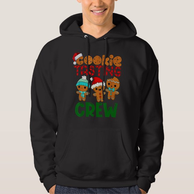 Julafton Cookie Taste Crew Funny Tasting Baker Mer Hoodie (Framsida)