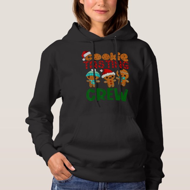 Julafton Cookie Taste Crew Funny Tasting Baker Mer T Shirt (Framsida)