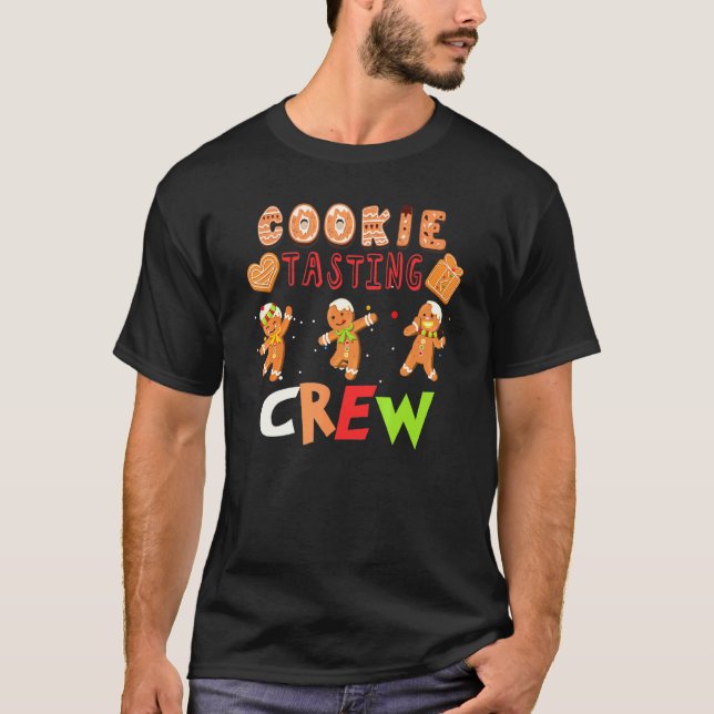 Julafton Cookie Taste Crew jul Baking Makes Co T Shirt (Framsida)