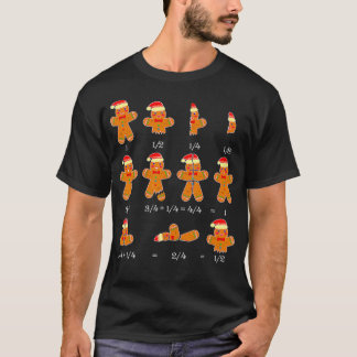 Julafton Cookies Santa Hat Fractions Math Teacher  T Shirt