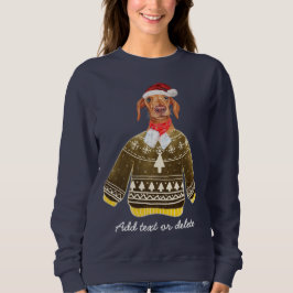 Julafton Cream Dachshund Ugly jul Weiner Hund Mamm T Shirt