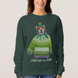 Julafton Cute Corgi Ugly jul Hund Mamma T Shirt
