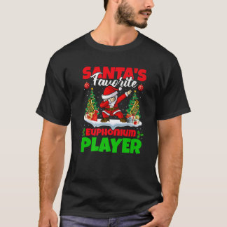 Julafton Dabbing Santa's Favorite Euphonium Player T Shirt