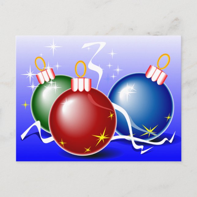 Julafton dekoration helg vykort (Framsida)