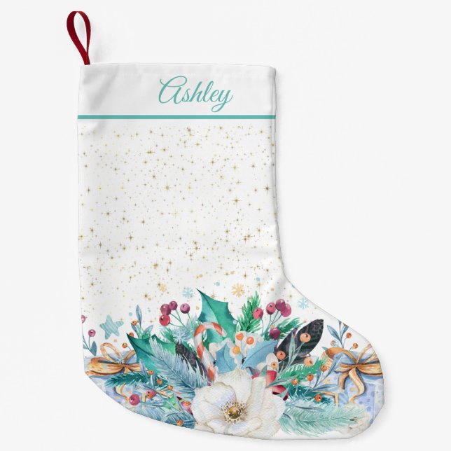 julafton dekoration liten julstrumpa (Framsidan)