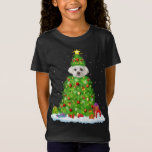 Julafton Dekoration Ljus Santa Malese Hund Christm T Shirt<br><div class="desc">Julafton Dekoration Ljus Santa Malese Hund Julgran</div>