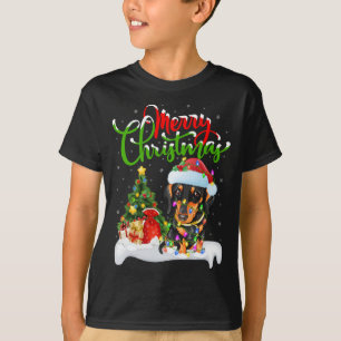Julafton Dekoration Santa Dachshund Hund jul jul j T Shirt