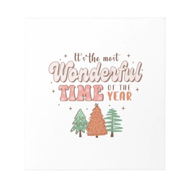 Julafton Det är den mest underbara tiden på året Anteckningsblock (Framsida)