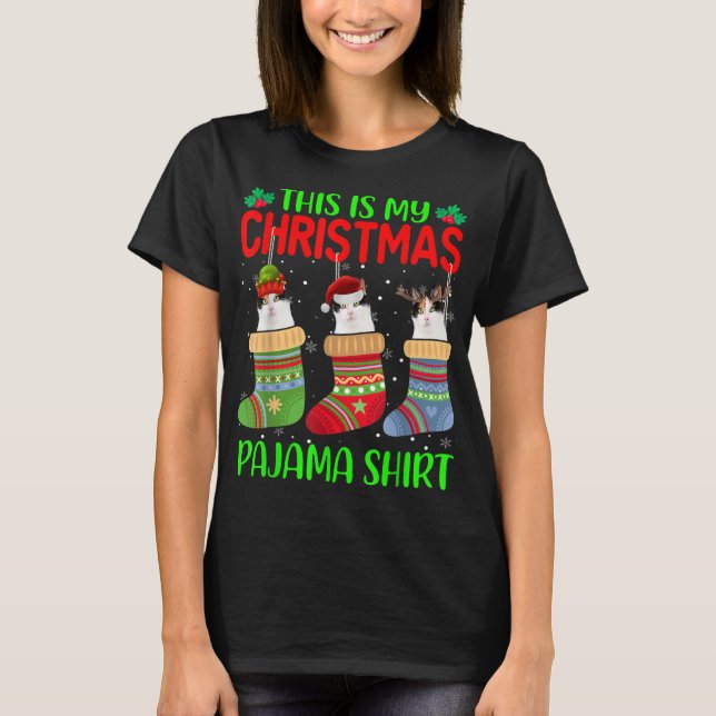 Julafton det här är min julklapp Pajama Kitten Äls T Shirt (Framsida)
