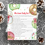 JULAFTON donuts - Game Vem känner pappa bäst<br><div class="desc">Vinterbabyskor. Julkakor med sprinkler,  nötter med sprinkler. Tomten duschar dem.</div>