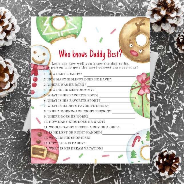 JULAFTON donuts - Game Vem känner pappa bäst (Skapare uppladdad)