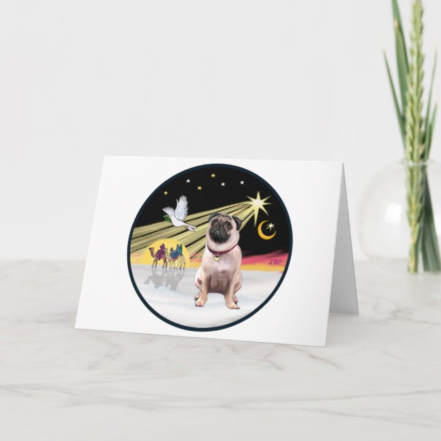Julafton Dove (R) - Pug 1 Helgkort (Framsida)
