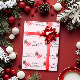 Julafton Du är min favorit Human Rosa Jul Presentpapper