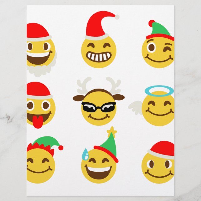 julafton emoji lycklig ansikte (Framsida)