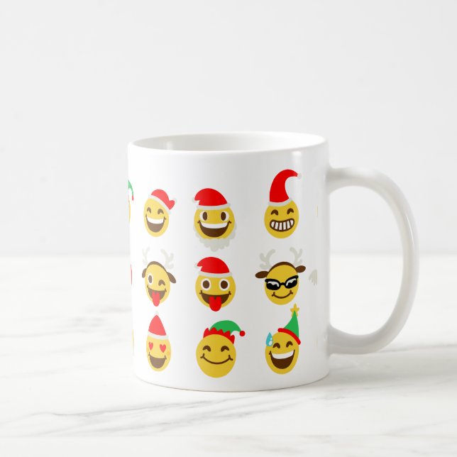 julafton emoji lycklig ansikte kaffemugg (Höger)
