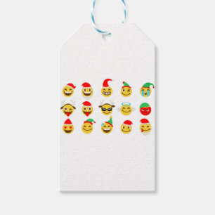 julafton emoji lycklig ansikte presentetikett