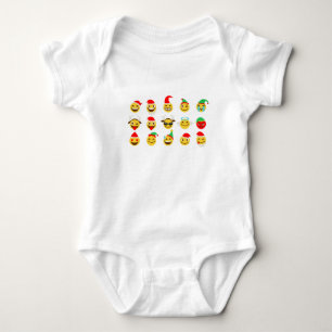 julafton emoji lycklig ansikte tee