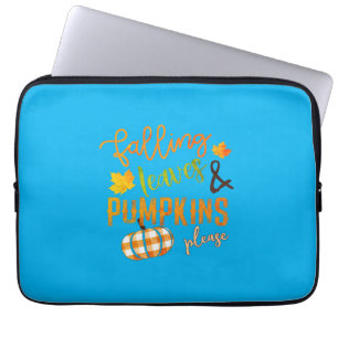 Julafton Falling Löv & Pumpkins Snälla Thanksgivin Laptop Fodral
