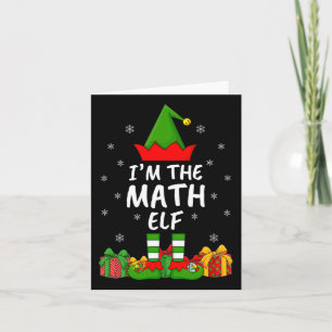 Julafton Familjen Matching Funny Jag är Math Elf K Kort