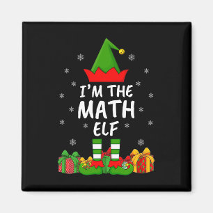 Julafton Familjen Matching Funny Jag är Math Elf K Magnet