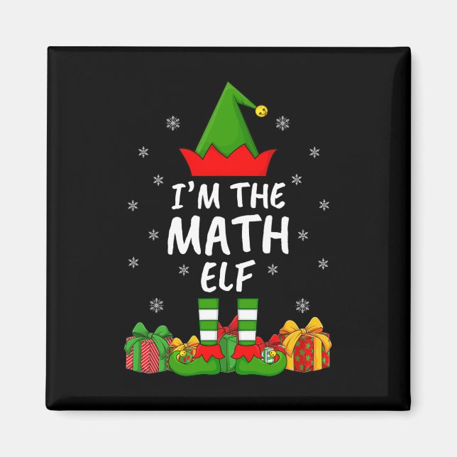 Julafton Familjen Matching Funny Jag är Math Elf K Magnet (Framsidan)