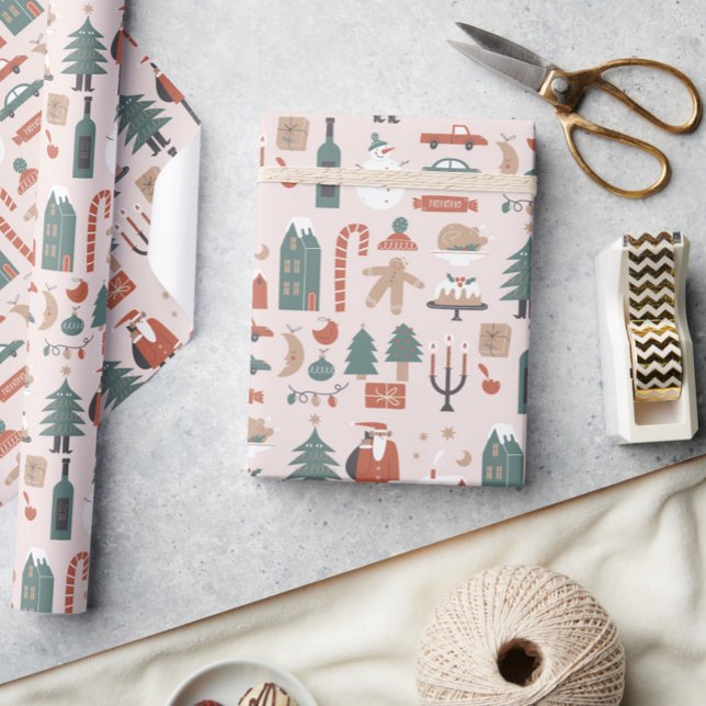 Julafton Färgad Noel Julafton Papper Presentpapper (Skapare uppladdad)