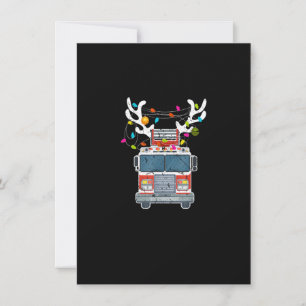 Julafton Fire Lastbil Reindeer Jul-brandman Inbjudningar