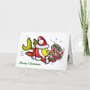 Julafton Fish - roligt jullårskort Helgkort