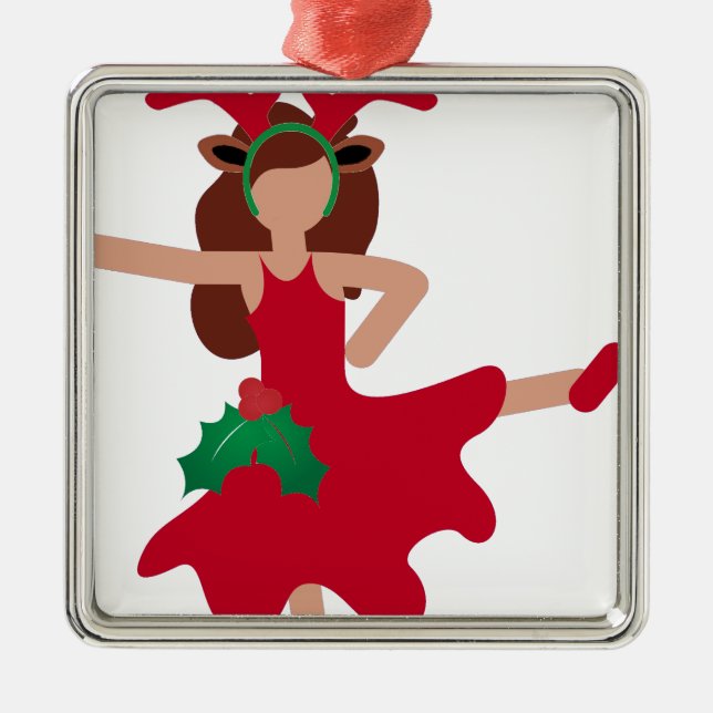 julafton flamenco dancer emoji julgransprydnad metall (Framsidan)