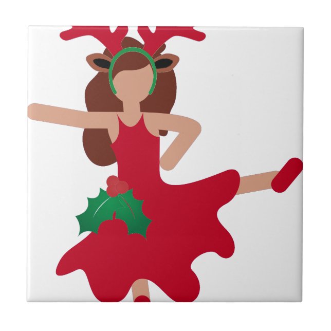 julafton flamenco dancer emoji kakelplatta (Framsidan)