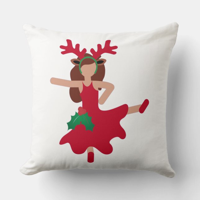 julafton flamenco dancer emoji kudde (Framsida)
