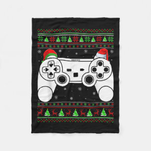Julafton för den fina julklapparen Video Game Cont Fleecefilt
