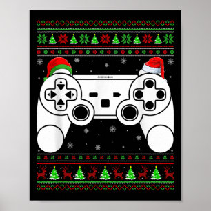 Julafton för den fina julklapparen Video Game Cont Poster
