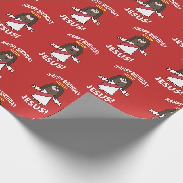 Julafton för grattis på födelsedagenJesus jul som Presentpapper (Hörn)