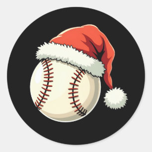 Julafton för julbasket Santa Hat Funny Sport Runt Klistermärke