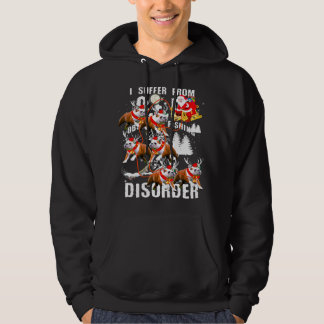 Julafton för jultomten Riding English Bulldog Hoodie