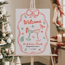Julafton Friendsmas Holid, välkomstskylt i Party
