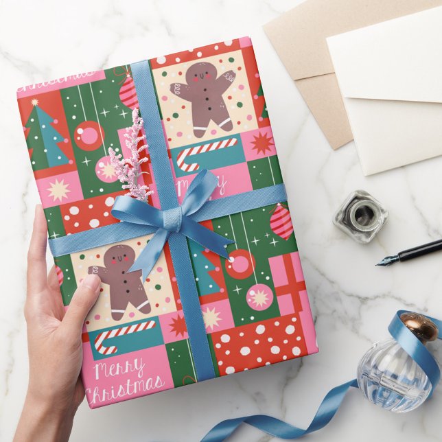 Julafton Geometriskt Helgdag Noel-jul Presentpapper (Skapare uppladdad)