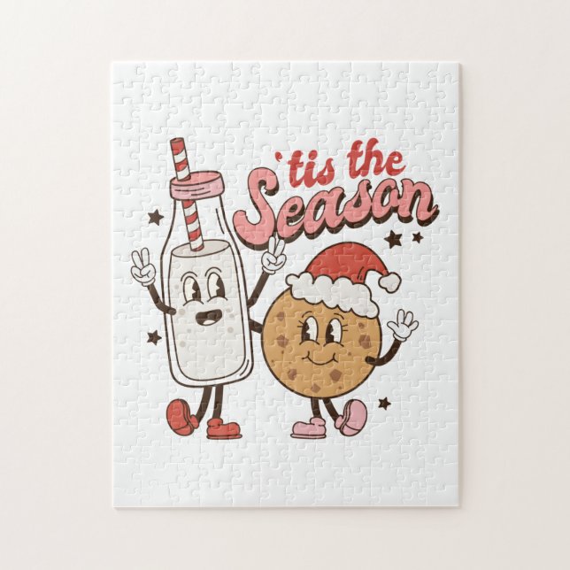 Julafton ger det är julsäsongen pussel (Vertikal)