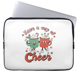 Julafton ger har Kopp på Cheer Laptop Fodral