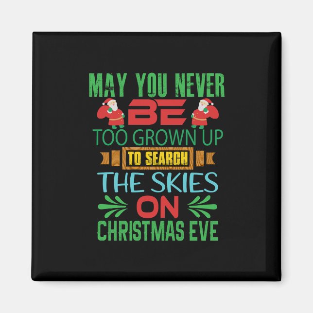 Julafton ger Himlar på julen Kväll Magnet (Framsidan)