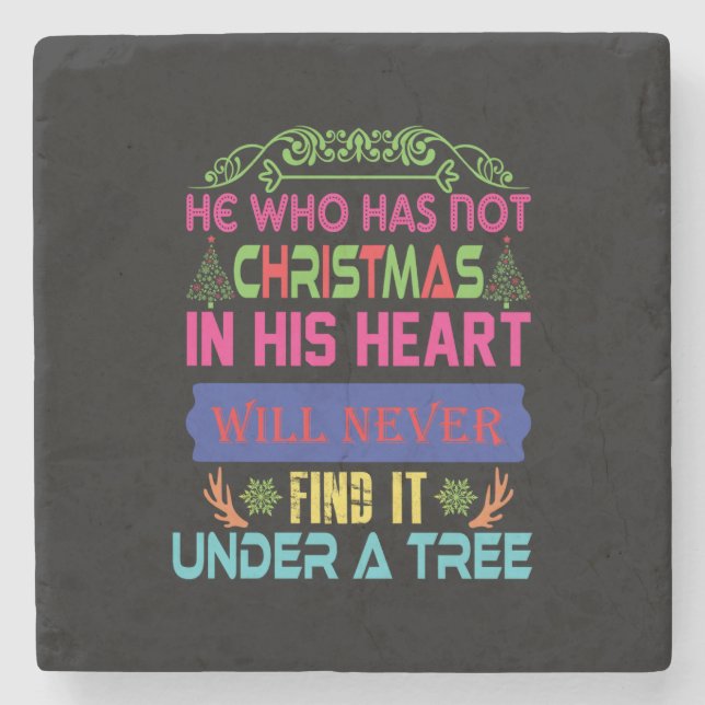 Julafton ger honom som inte har jul stenunderlägg (Framsidan)