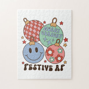 Julafton ger merry och ljusaktig AF Pussel